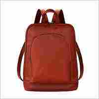 Genuine Leather Brown Travel Backpack