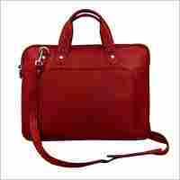 14 inch Red Genuine Leather Laptop Bag