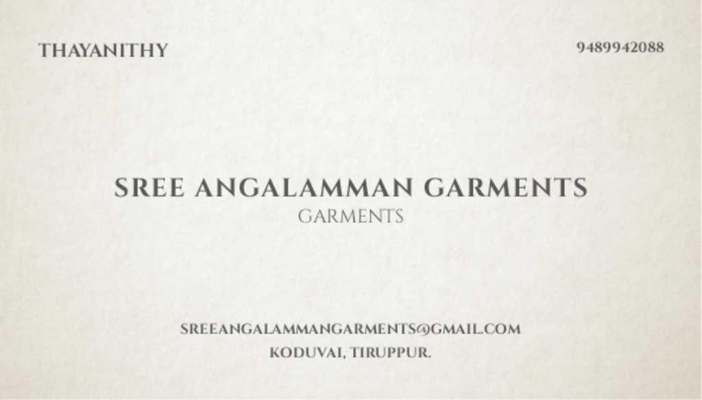 Sree Angalamman Garments
