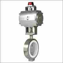 PTFE Sleeve with SS Flap Butterfly Valve with Actuators