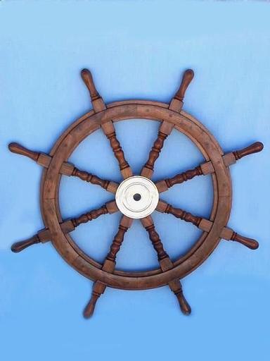 Wooden Ship Steering Wheel