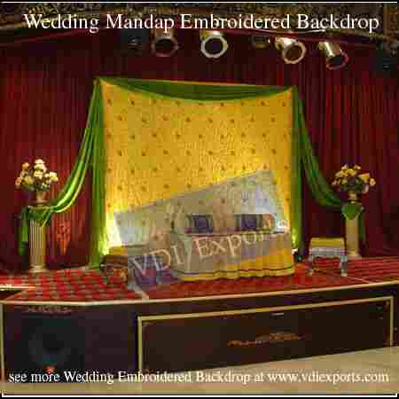 Wedding Mandap Embroidered Backdrops