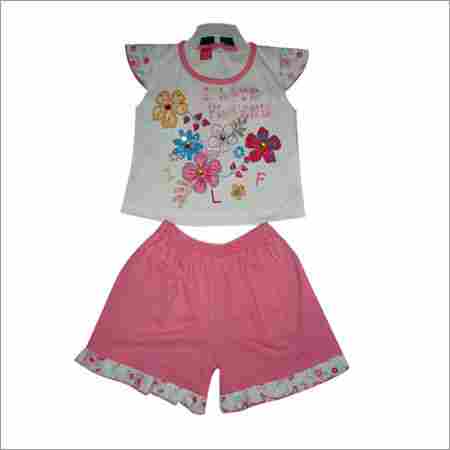 Girls Floral Top With Shorts