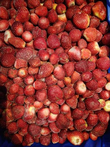 Red Frozen Strawberry Fruits