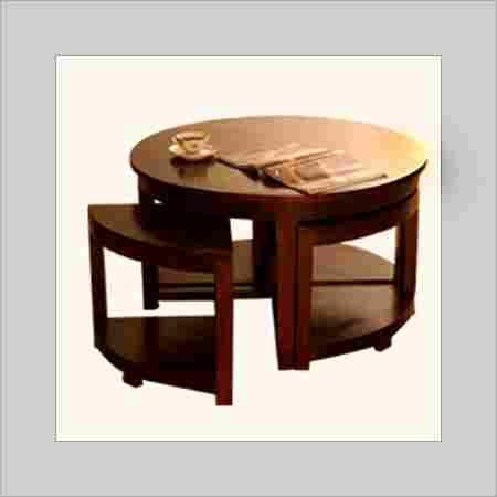 Wooden Low Round Dinning Table
