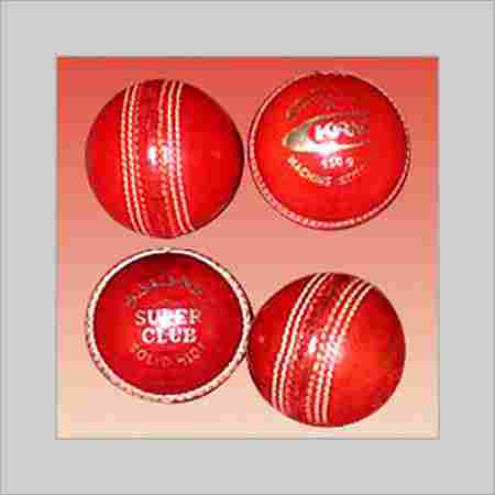 Leather Red Cricket Balls