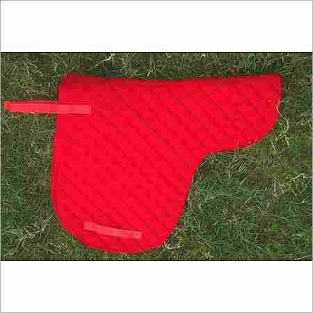 Red Color Self Checked Saddle Pads For Horse