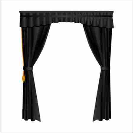Designer Black Frilled Curtain