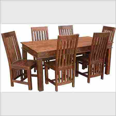 Wooden Dining Six Set (Table And Chair)