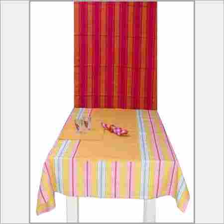 Yellow Color Table Cloth With Stripes