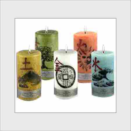Decorative Round Wax Candles