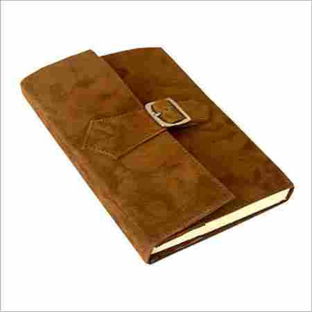 SUEDE LEATHER JOURNAL WITH central BUCKLE