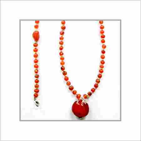 Designer Pearl Orange Necklace