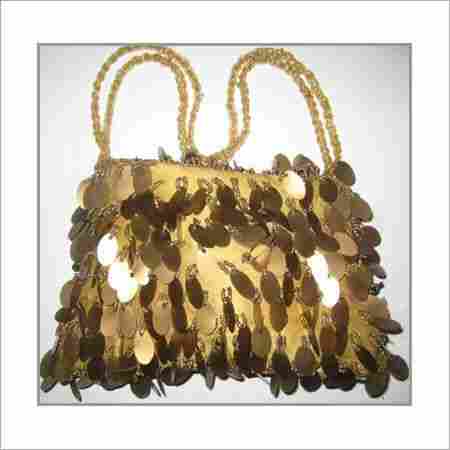 Golden Sequin Beaded Handbags