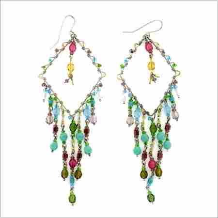 Beaded Colorful Hanging Earring