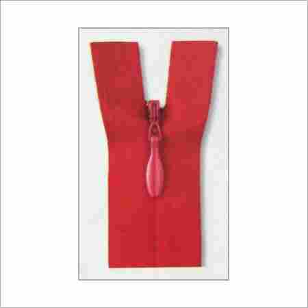 Plain Red Concealed Zipper