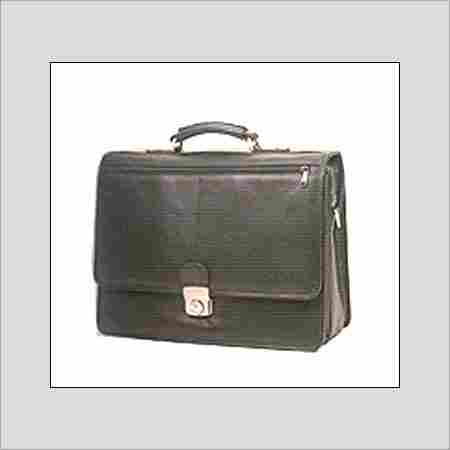 Black Color Leather Office Briefcase