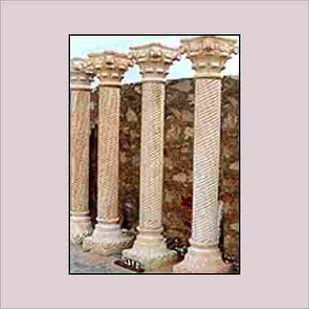 Excellent Finish Carved Stone Pillar