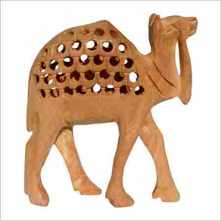 Hand Carved Wood Camel