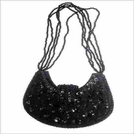 Ladies Black Bead Handbags
