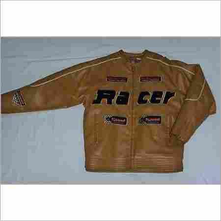 Motorcycle Leather Brown Jacket