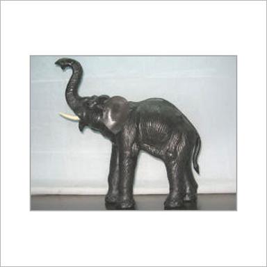 Brown Leather Stuffed Elephant Size: Custom