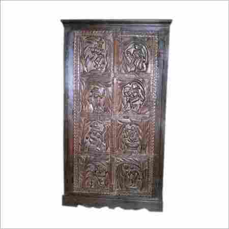 Excellent Finish Wooden Carved Armoire