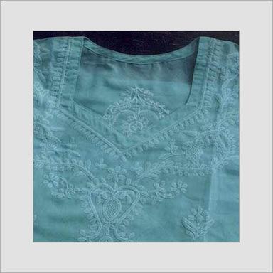 Various Colors Are Avialable Chikan Embroidered Womens Designer Top