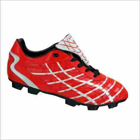 Mens Red Color Football Sports Shoes