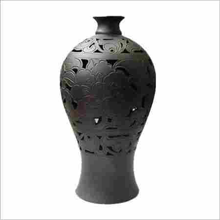 Antique Black Pottery Pot 