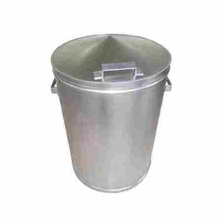Galvanised Trash Can