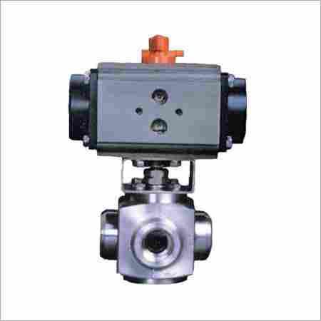 3 Way Ball Valve Screwed End With Actuator