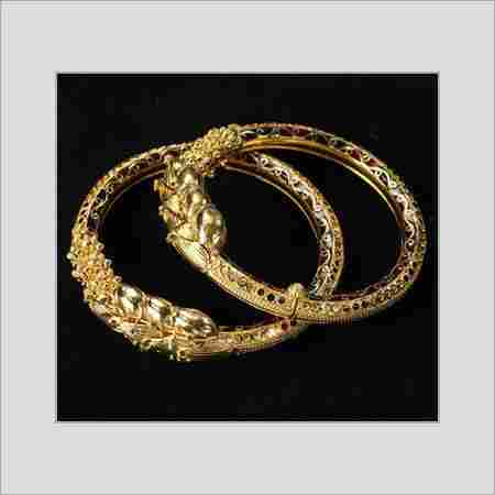Gold designer bangles