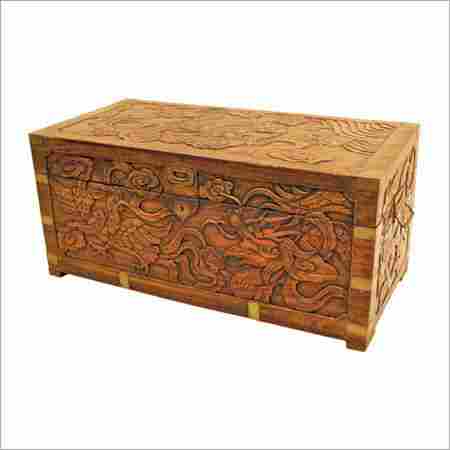 Cuboidal Wooden Carved Box