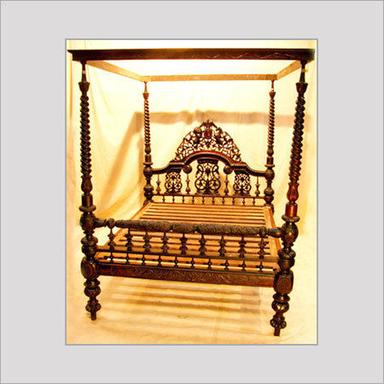 Handmade Handcrafted Wooden Carved Bed