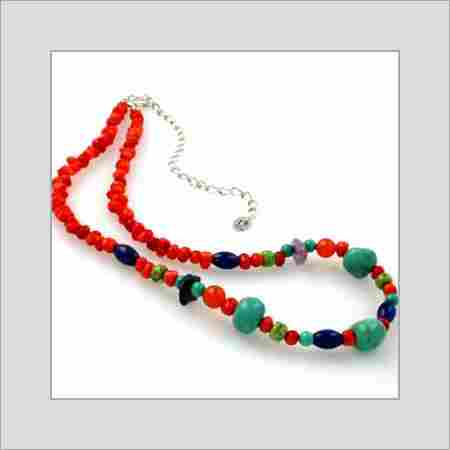 Multi Colored Gemstone Necklace 