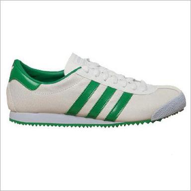 White & Green Casual Rubber Lace Up Shoes