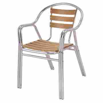 Designer Aluminium Teak Chair