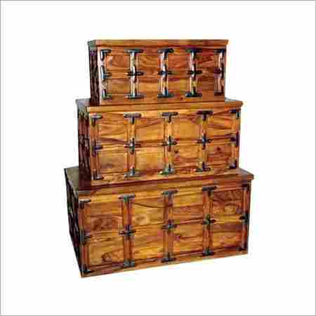 Antique Wooden Storage Boxes