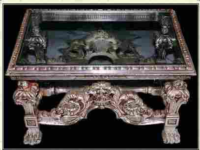 Heavy Carved Coffee Table