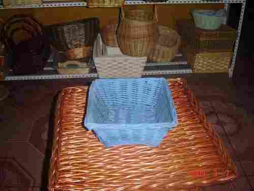Coloured Square Willow Basket
