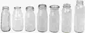 Transparent Glass Milk Bottle