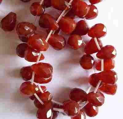 Fine Cut Red Gemstone Bead