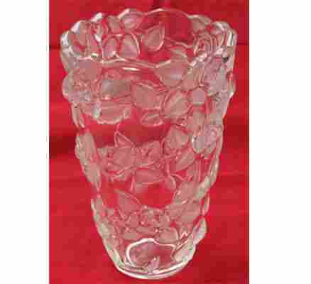 Crystal Vase With Floral Design
