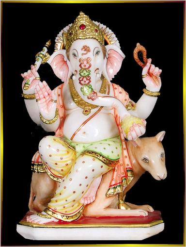 Marble Ganpati With Mouse