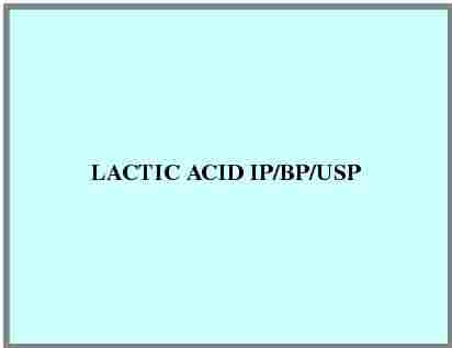 Lactic Acid IP/BP/USP