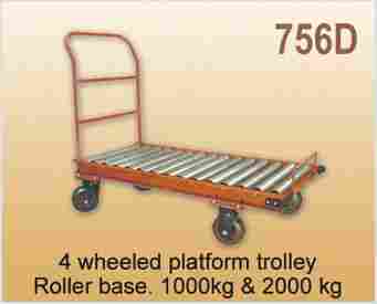 4 Wheeled Roller Base Platform Trolley