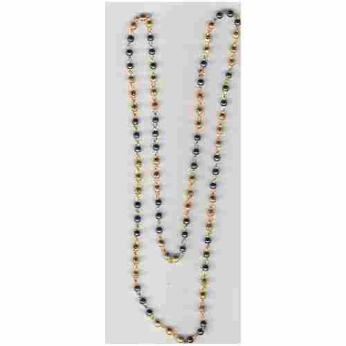 Golden Chain With Big Black Beads