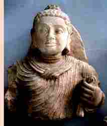 Museum Buddha Bust Fragmented