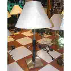 Dark Brown Wood Table Lamp